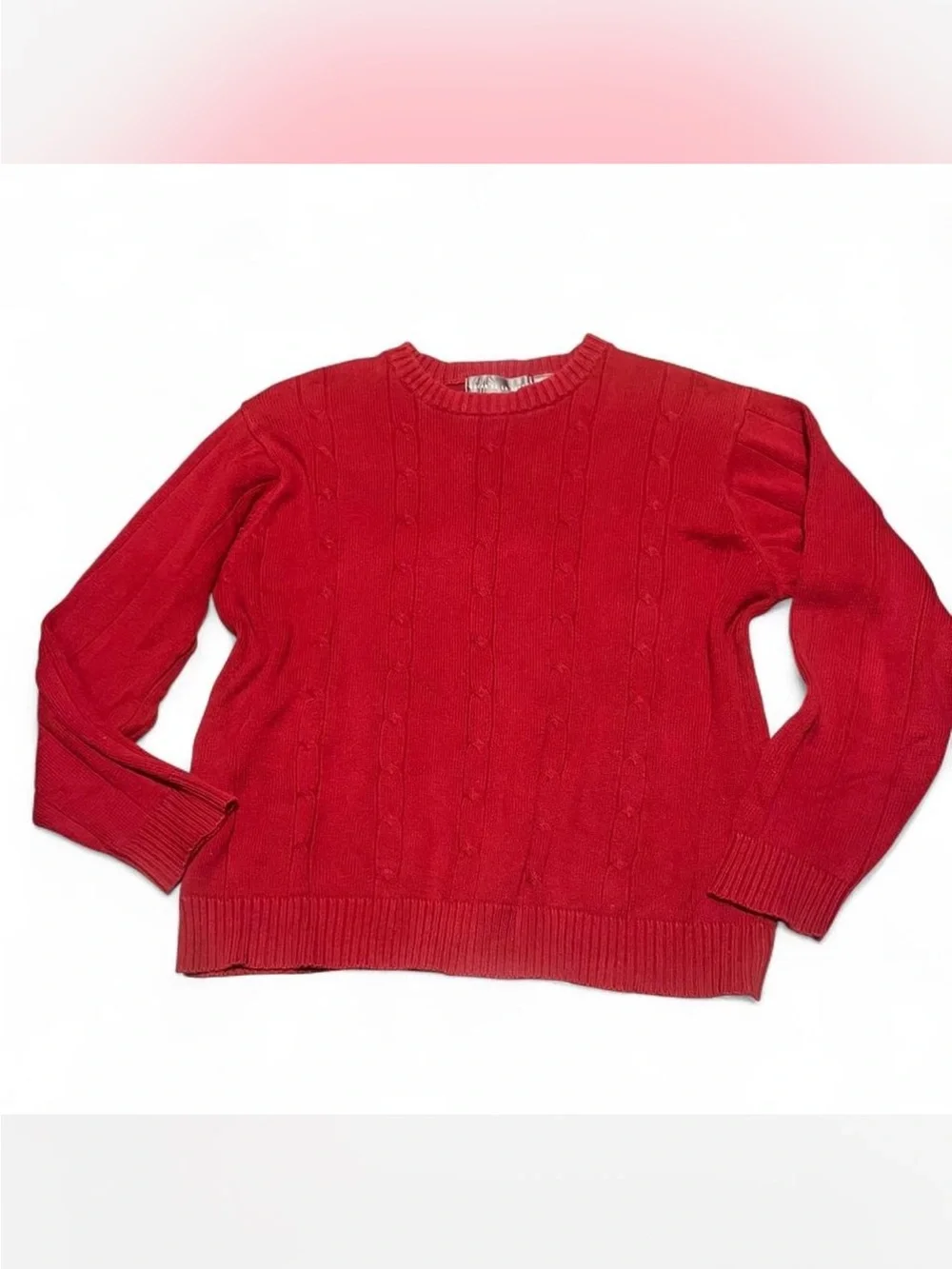 VINTAGE 90s OSCAR DE LA RENTA CABLE KNIT SWEATER ❤️